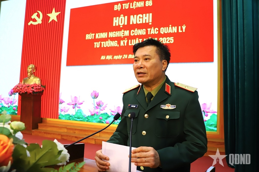 Bộ tư lệnh 86: Rút kinh nghiệm công tác quản lý tư tưởng, kỷ luật năm 2025